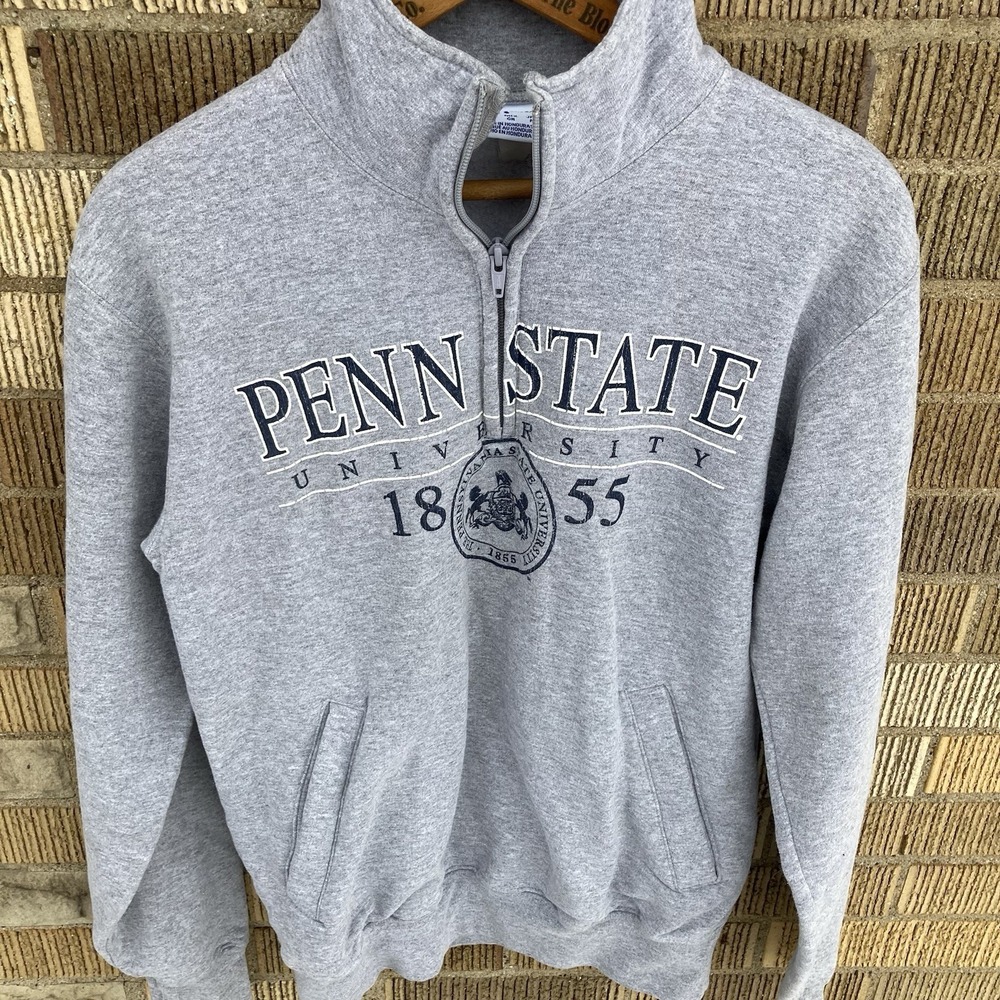 Penn State Nittany Lions Mens Small Champion Sweatshirt 1/2 Zip Pullover Academi